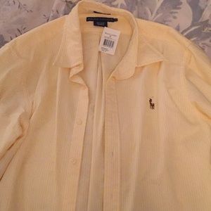 White and yellow stripped, Ralph Lauren Oxford